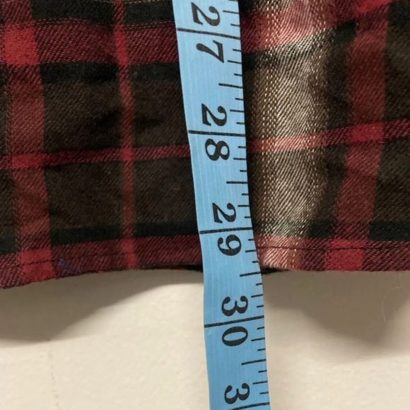 New! Flag & Anthem Mens Plaid Shirt ButtonUp Red Black White Lightweight Medium - Picture 10 of 12